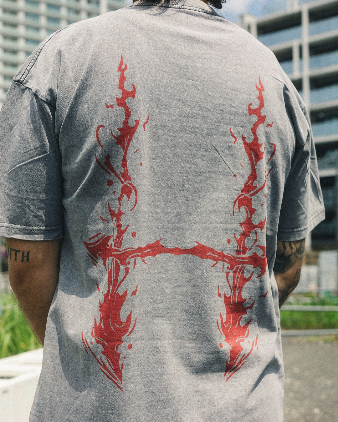 2-SIDED BLOODBOUND VINTAGE OVERSIZE TEE